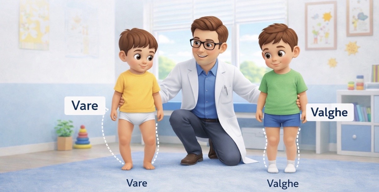 Ginocchia vare o valghe nei primi anni di vita
