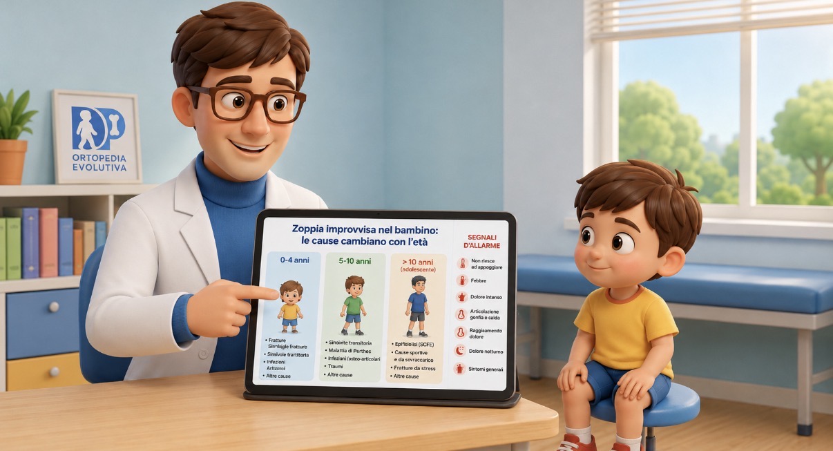 Zoppia improvvisa nel bambino: le cause cambiano con l’età
