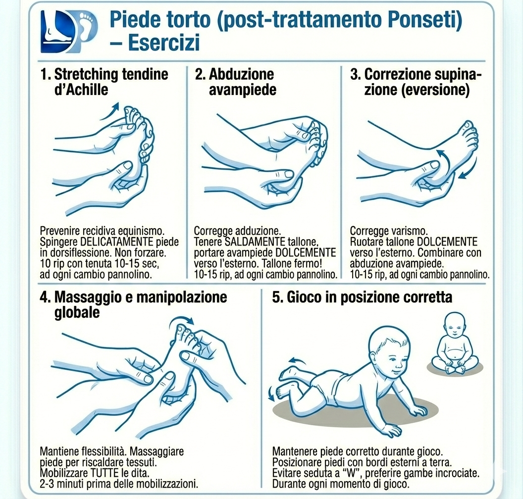 Scheda esercizi per Piede torto (post-trattamento Ponseti)
